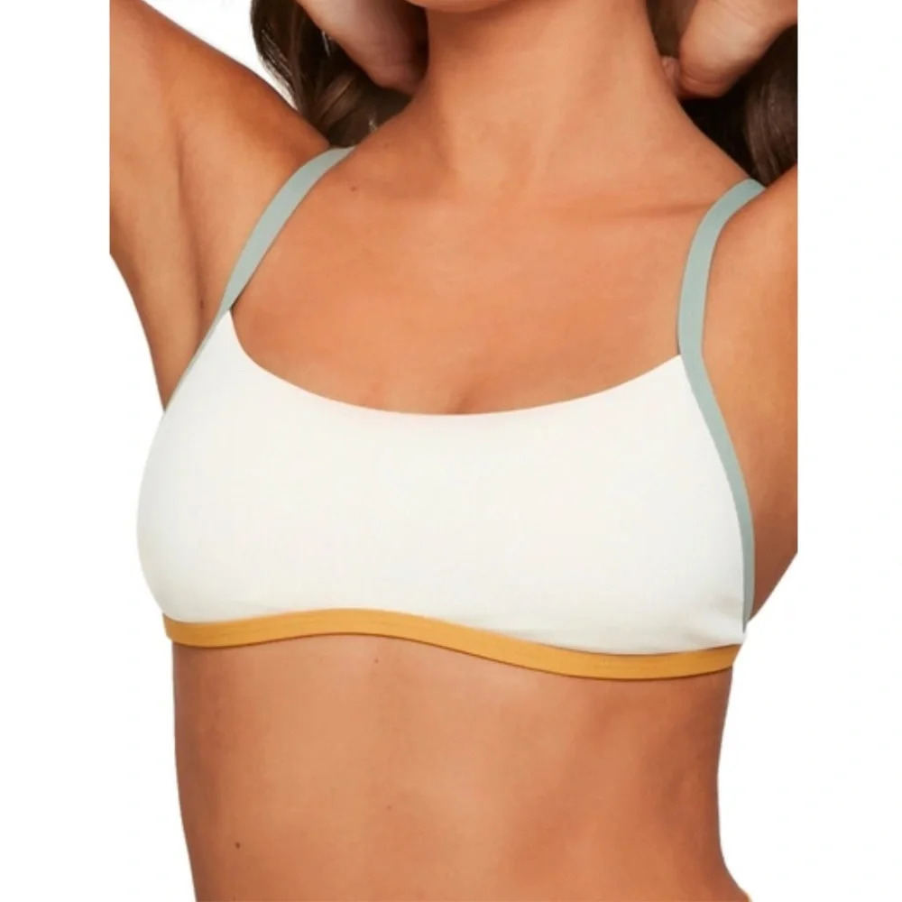 L*Space Ridin' High Gemma Colorblock Trim 2 Piece High Waist Bikini Set XS - Picture 2 of 3